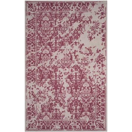 Safavieh Restoration VIntage Small Rectangle Area Rug, Silver and Purple - 3 x 5 ft. RVT103J-3